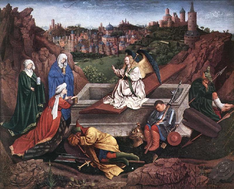 EYCK, Hubert van The Three Marys at the Tomb gh